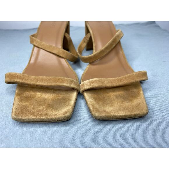 By Far Tanya Tan Neutral Slip On Heel Sandals Modern Minimalist Women's 40 US 10 - Picture 6 of 12